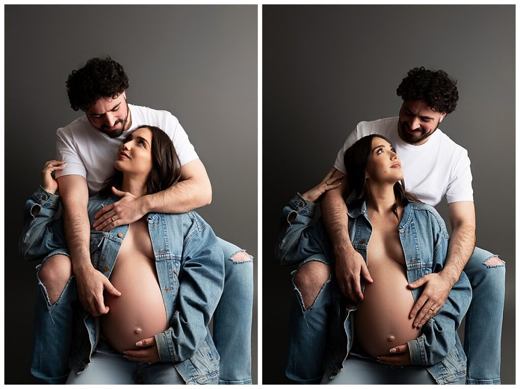 futurs parents attendant un bébé séance photo grossesse